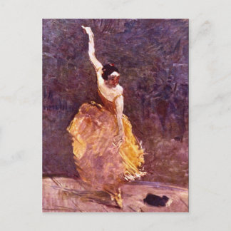 Postal El Chica bailarín de Toulouse-Lautrec