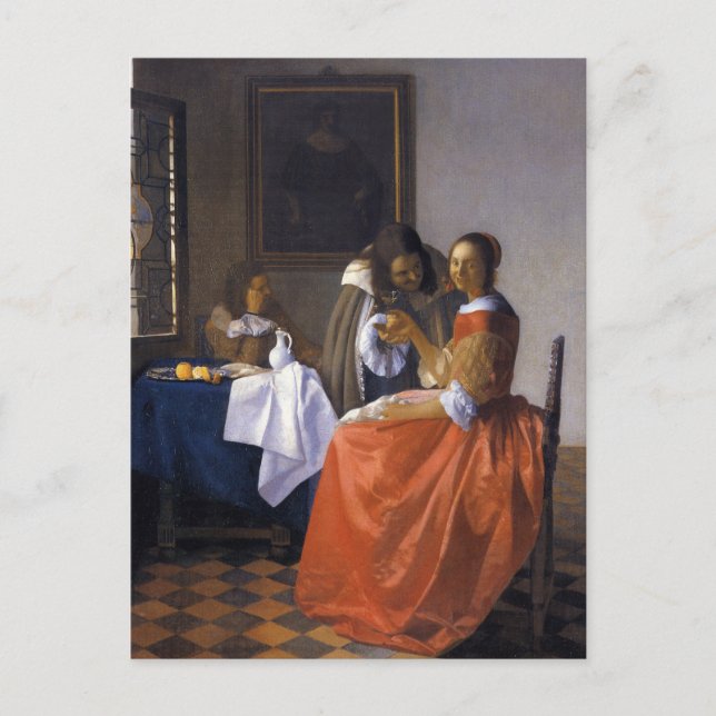 Postal El Chica con el Wineglass (Anverso)