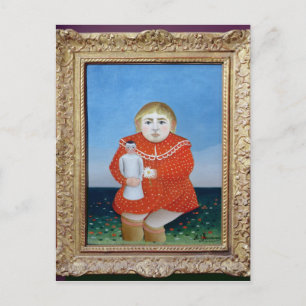 Postal El chica con muñeca, c.1892 o c.1904-05