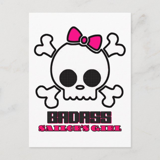 Postal El Chica de Badass Sailor (Anverso)