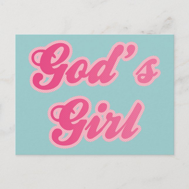 Postal El Chica de Dios (Anverso)
