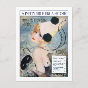 Postal El Chica de la cosecha es como una melodía