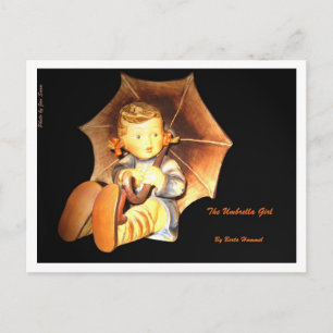 Postal El Chica de los paraguas