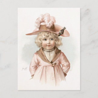 Postal El Chica de otoño de Maud Humphrey