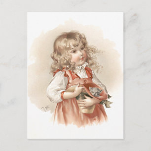 Postal El Chica de verano de Maud Humphrey