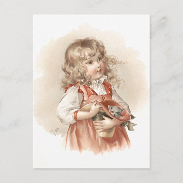 Postal El Chica de verano de Maud Humphrey (Anverso)