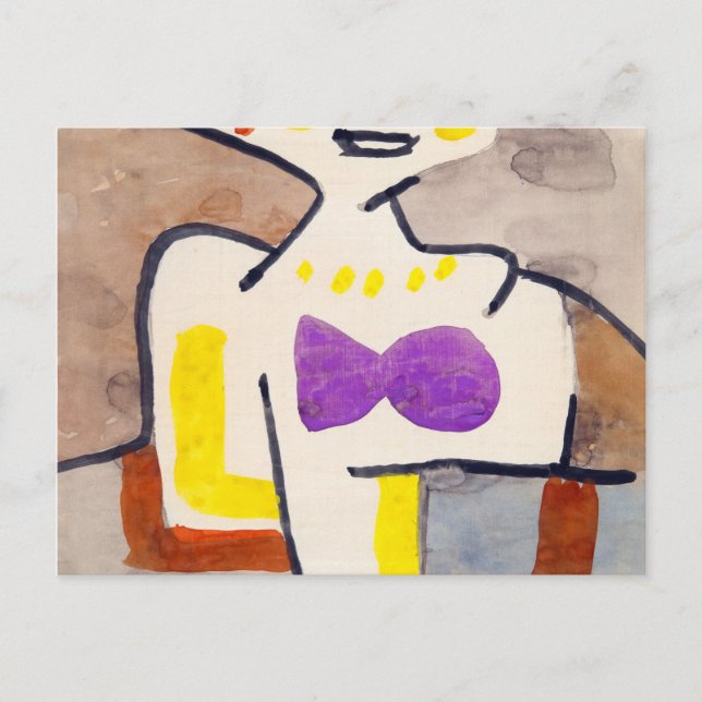 Postal El Chica en el Norte, 1939, de Paul Klee (Anverso)