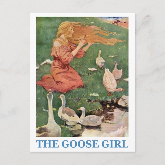 Postal El Chica ganso (Anverso)