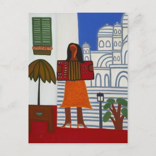 Postal El Chica gitano frente al Sacre Coeur 2006