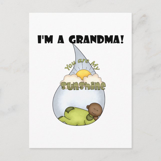 Postal El chico afroamericano y suntuoso de la abuela (Anverso)