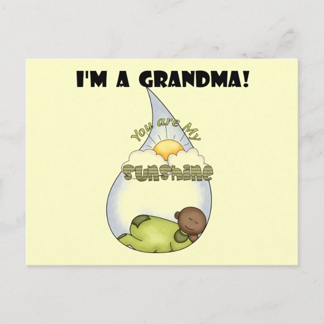 Postal El chico afroamericano y suntuoso de la abuela (Anverso)