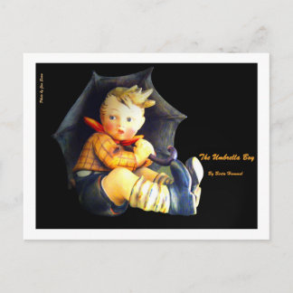 Postal El chico del paraguas