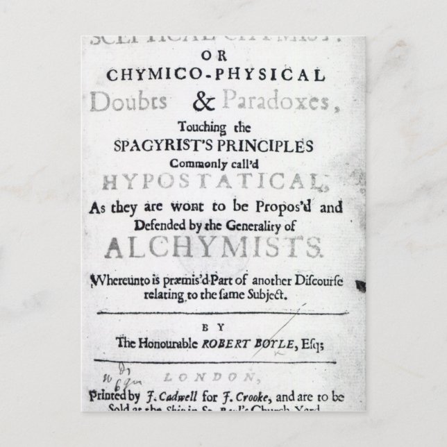 Postal 'El Chimista Escéptico' (Anverso)