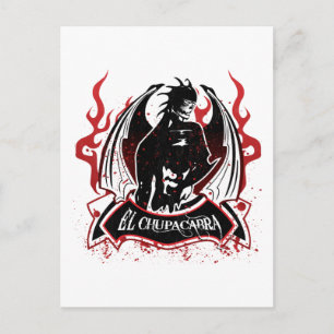 Postal El Chupacabra - El Sucker de cabras