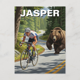 Postal El ciclista Jasper Canada
