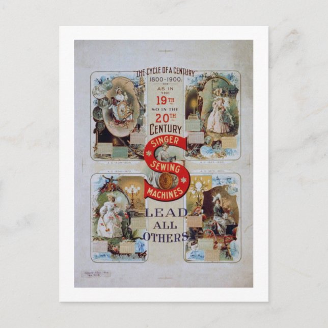 Postal "El ciclo de un siglo" - Anuncio de cantante de ép (Anverso)