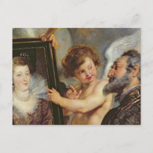 Postal El ciclo médico: Enrique IV recibiendo el