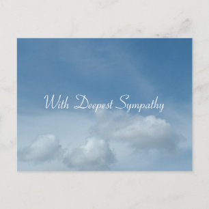 Postal El cielo azul y las nubes blancas simpatía