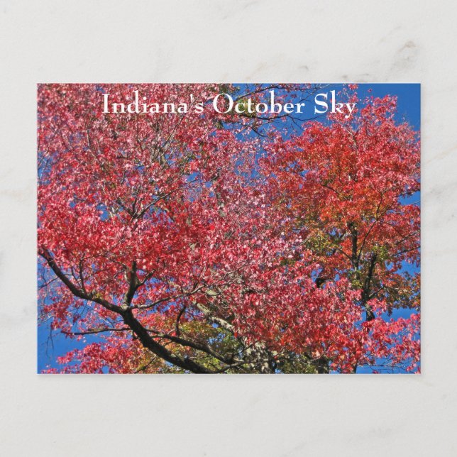 Postal El cielo de octubre en Indiana (Anverso)