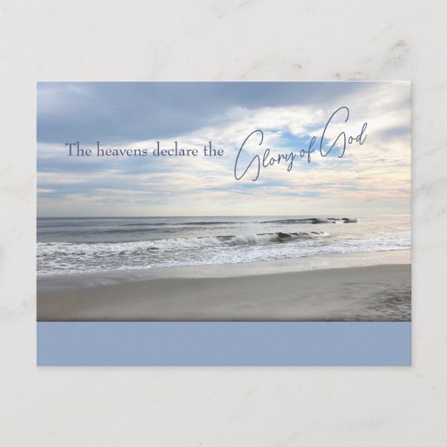 Postal El cielo declara la gloria de Dios (Anverso)