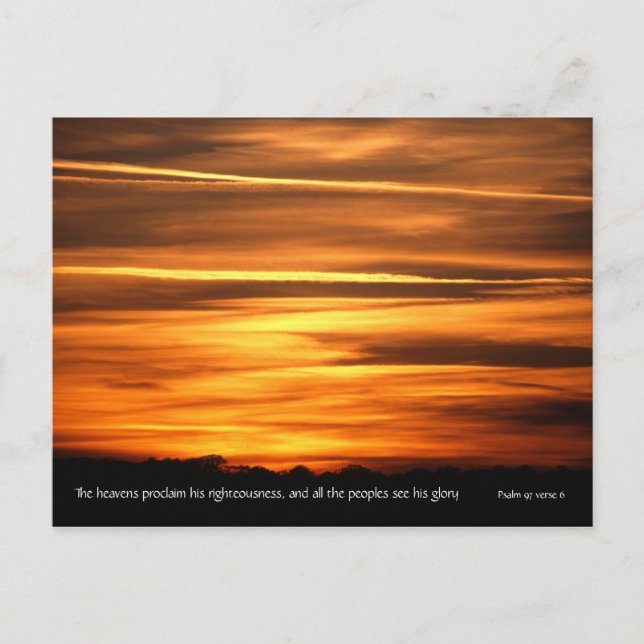 Postal El cielo declara | v2 | Salmo 97 v 6 (Anverso)