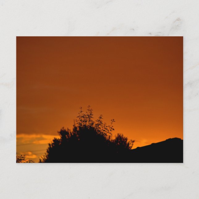 Postal El cielo naranja (Anverso)