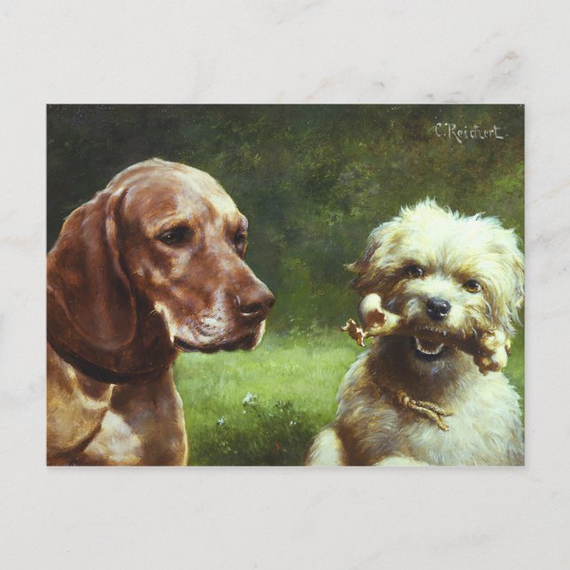 Postal El cínico y el filósofo (Anverso)