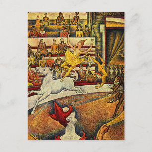 Postal El circo de Georges Seurat (1891)