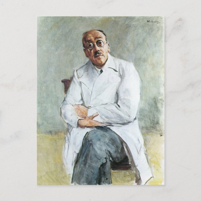 Postal El cirujano (de Max Liebermann) (Anverso)