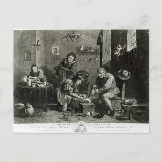 Postal El cirujano del campo (Anverso)