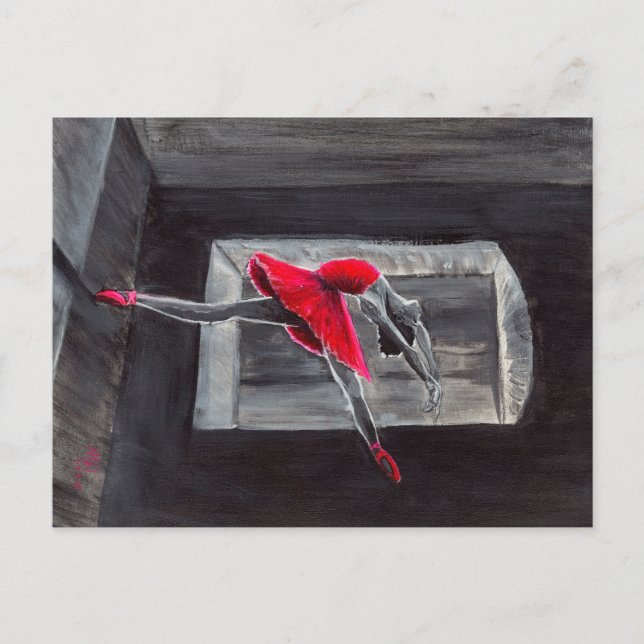 Postal El cisne rojo (Anverso)