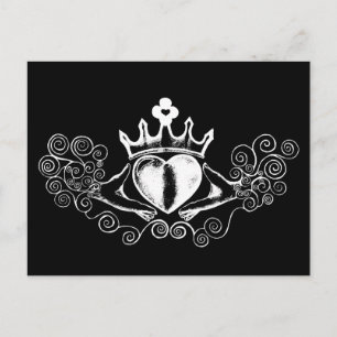 Postal El cladagh (blanco)