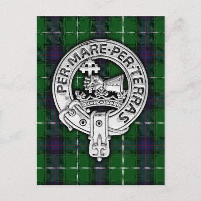 Postal El clan MacDonald del Escudo y el tartán de las is (Anverso)