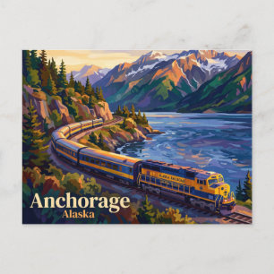 Postal El Clásico Costero (Ferrocarril de Alaska) EE. UU.