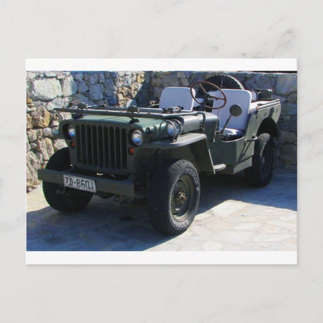 Postal El clásico Jeep de Willy. (Anverso)