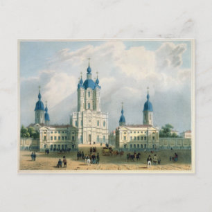 Postal El claustro de Smolny en San Petersburgo