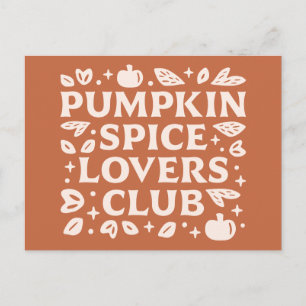 Postal El Club de Amantes del Pumpkin Spice