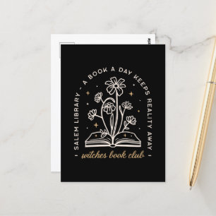 Postal El club de libros de brujas biblioteca de libros b