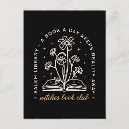 Postal El club de libros de brujas biblioteca de libros b
