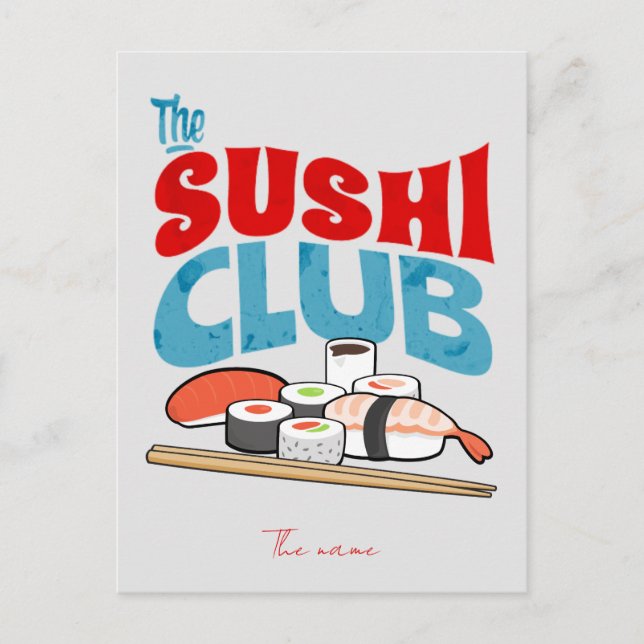 Postal el club de sushi, el sushi (Anverso)