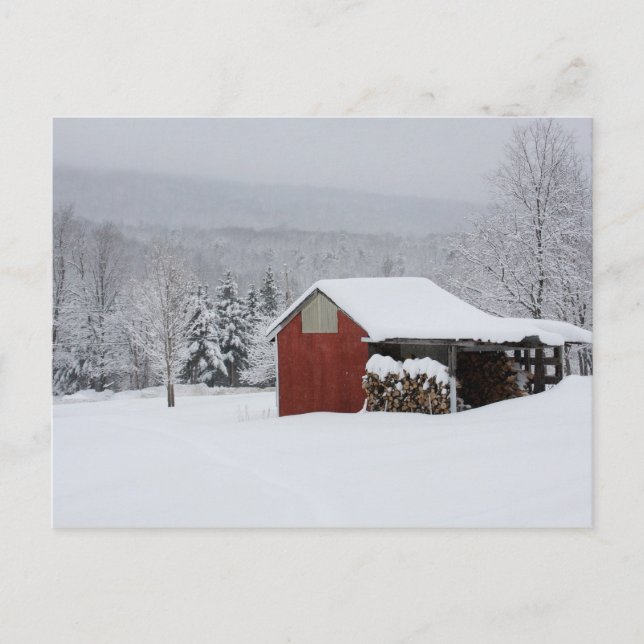 Postal El cobertizo de madera (Anverso)