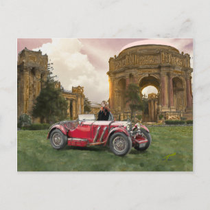 Postal El coche rojo
