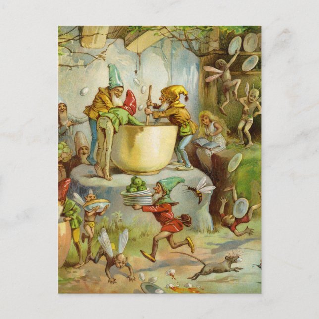 Postal El cocinar en la cocina del gnomo (Anverso)