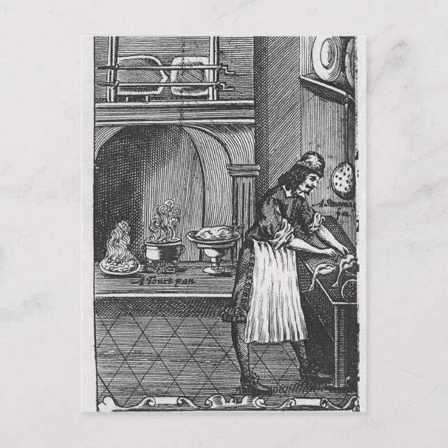 Postal 'El Cocinero Francés' de La Varenne (Anverso)