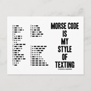 Postal El Código Morse Es Mi Estilo De Textos De Código I
