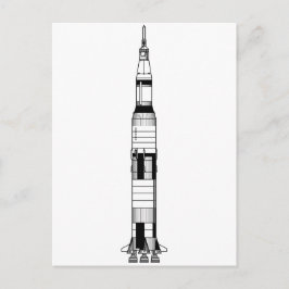 Postal El cohete Saturn V