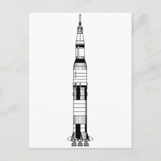 Postal El cohete Saturn V