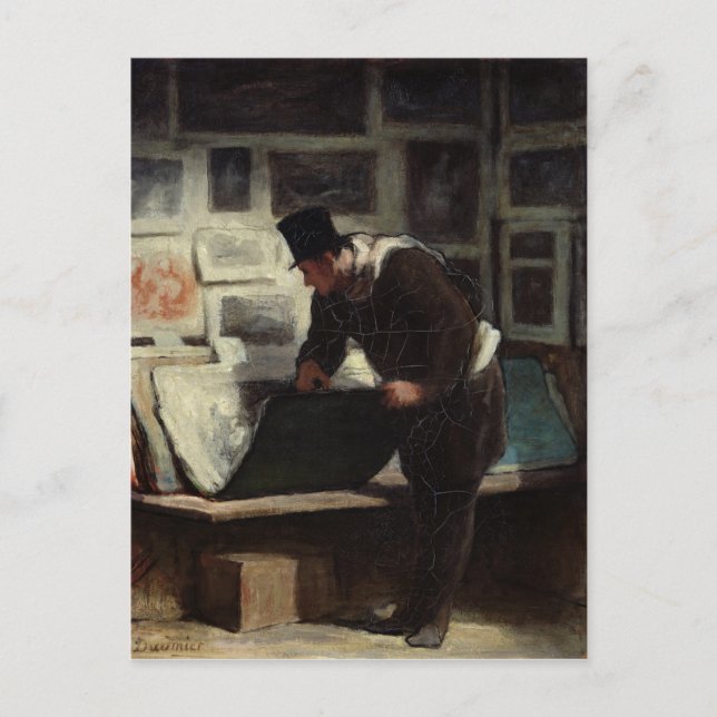 Postal El coleccionista de grabados, c.1860-62 (Anverso)