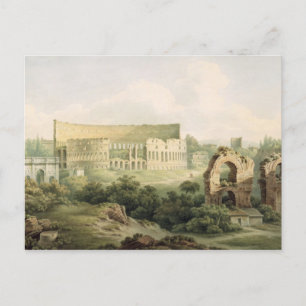 Postal El Coliseo, Roma, 1802 (c/c sobre grafito en dos
