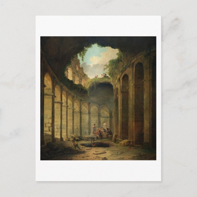 Postal El Coliseo, Roma (aceite sobre lienzo) (Anverso)